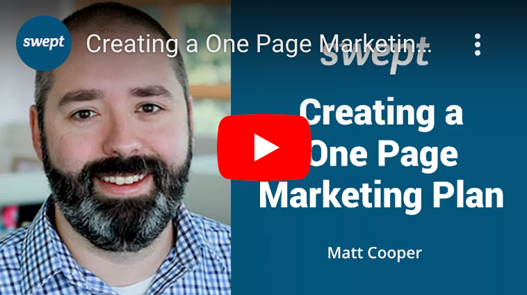 LP | Create a One Page Marketing Plan For Your Cleaning Company