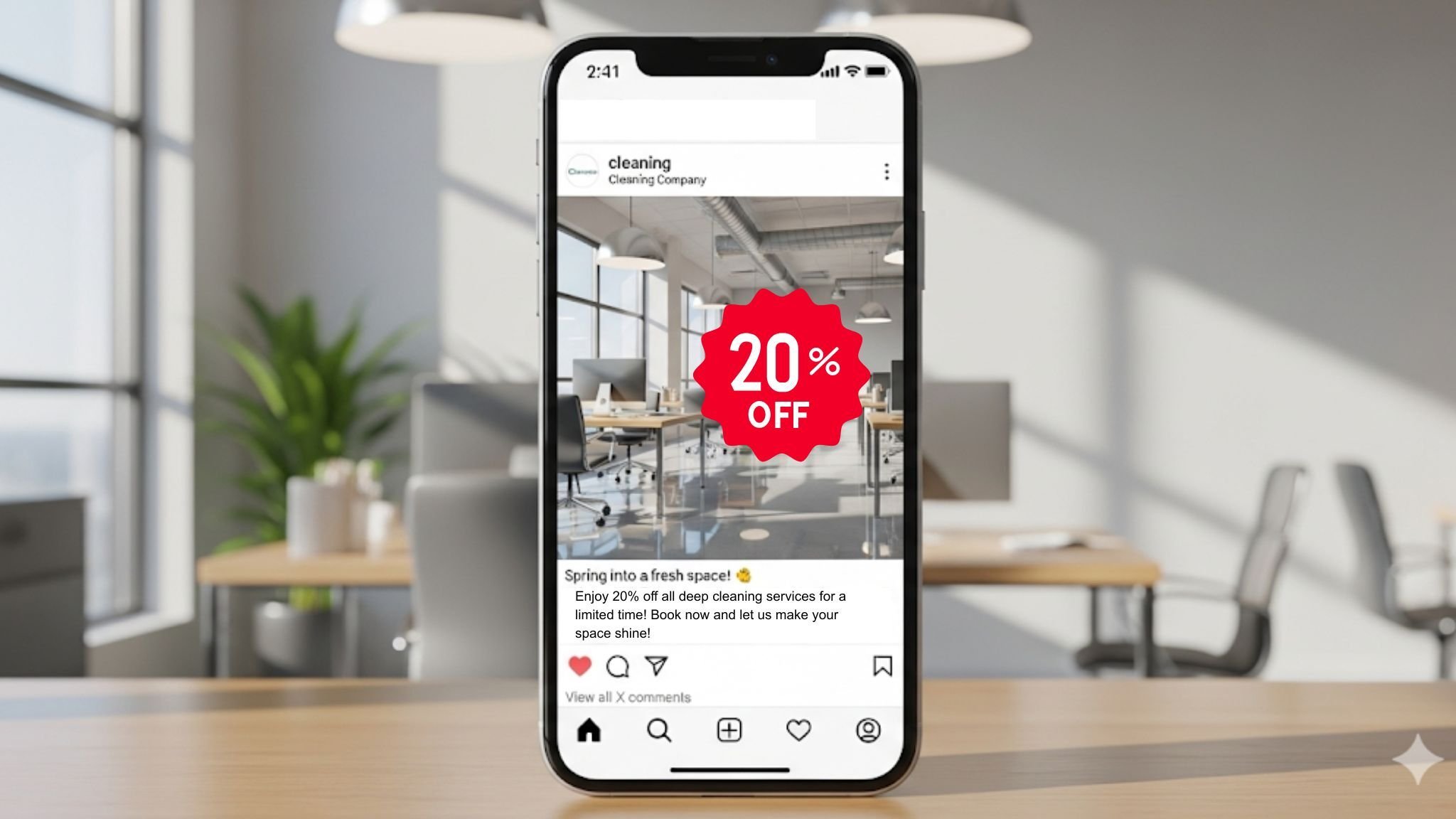 Cleaning Company Social Media Post Promotion