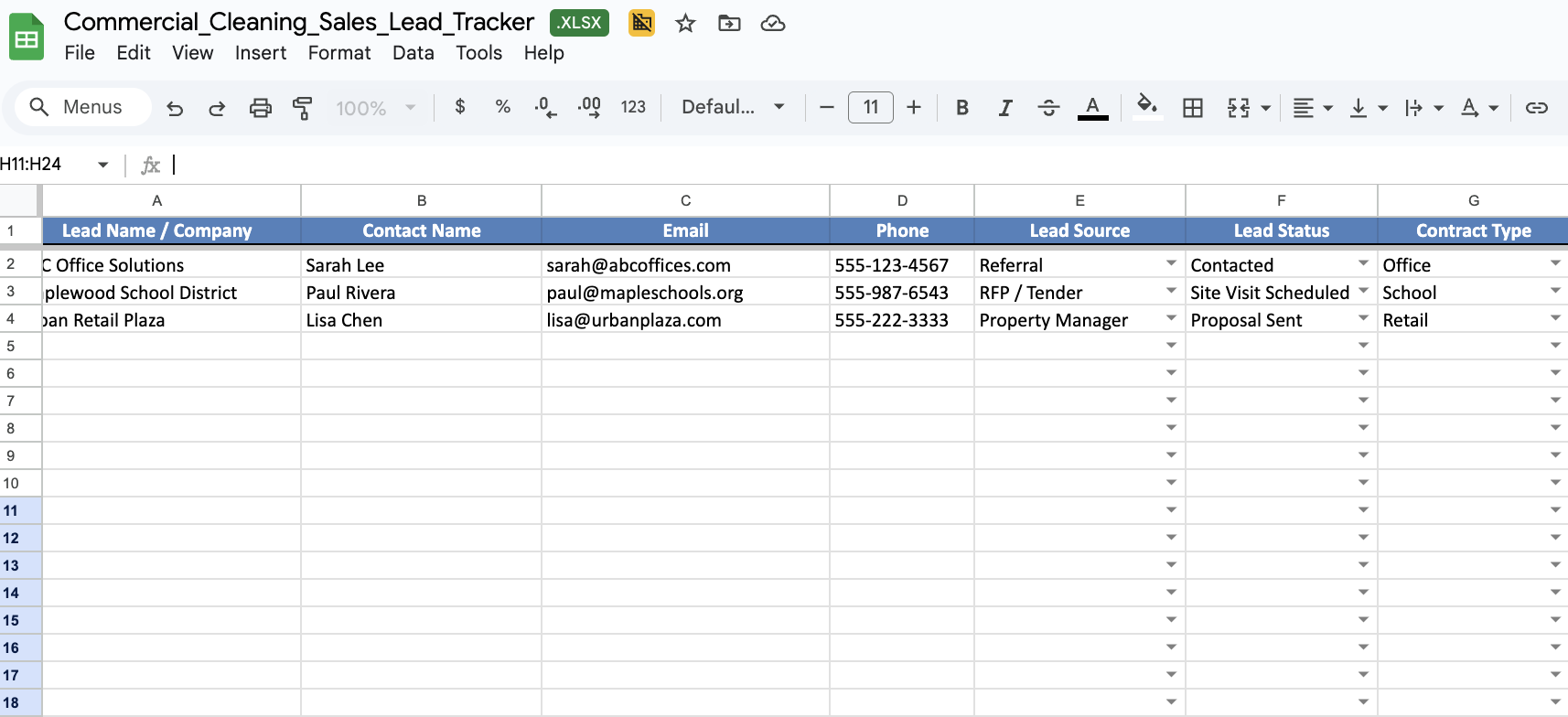 Commercial-Cleaning-Sales-Lead-Tracker